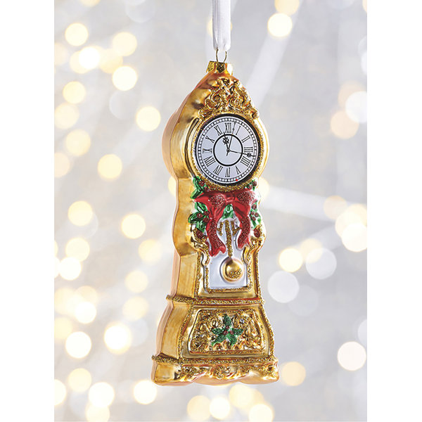 The Holiday Aisle® Grandfather Clock Hanging Figurine Ornament Wayfair